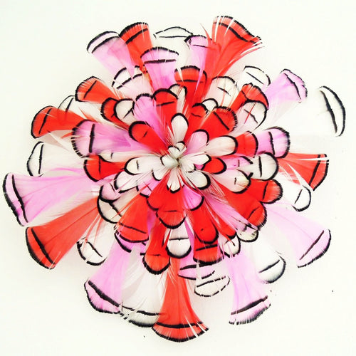 Pheasant feather sculpture