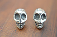 Load image into Gallery viewer, Silver skull studs
